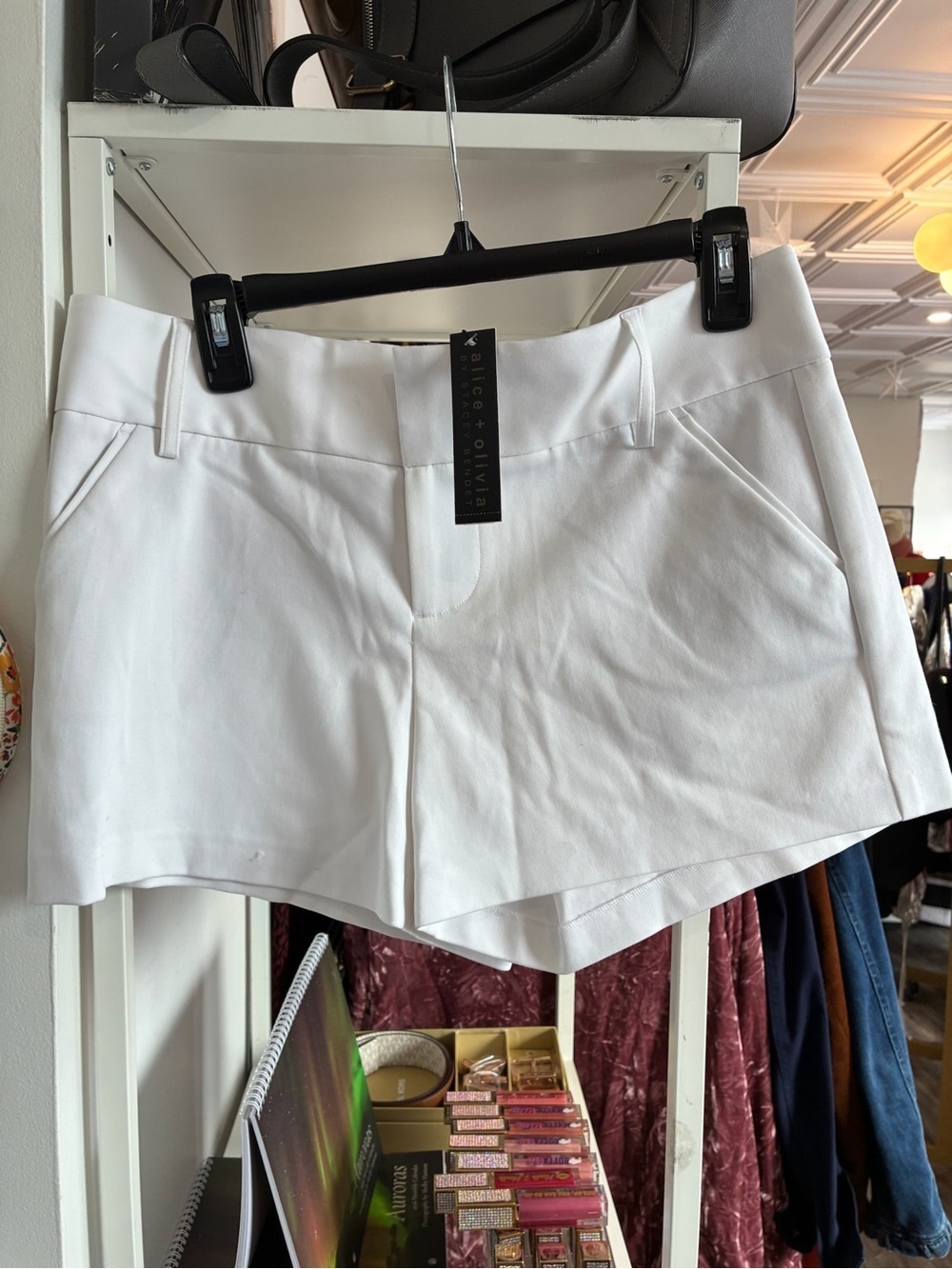 Alice + Olivia White Women's Tailored Shorts